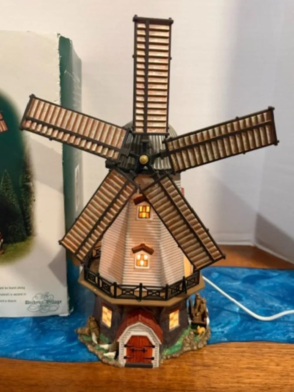 Dept 56 Bidwell Windmill Dickens Snow Village with Box Works